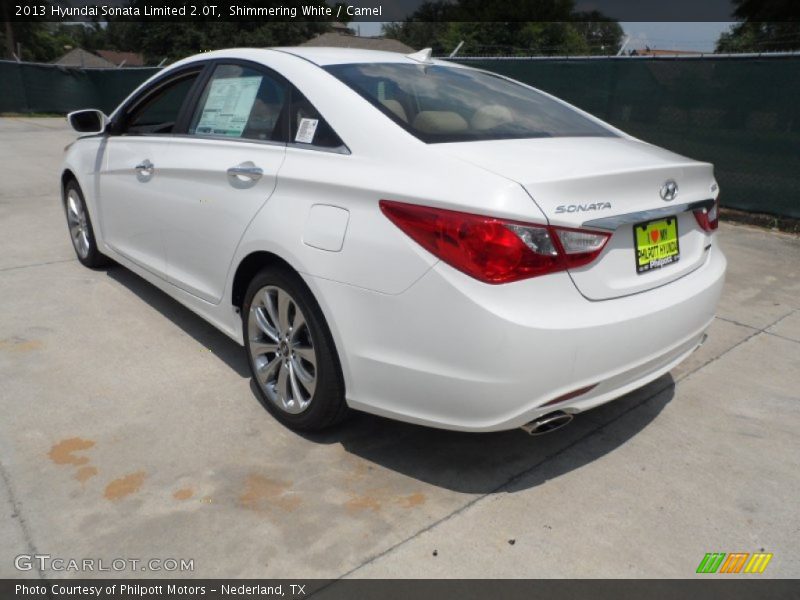 Shimmering White / Camel 2013 Hyundai Sonata Limited 2.0T