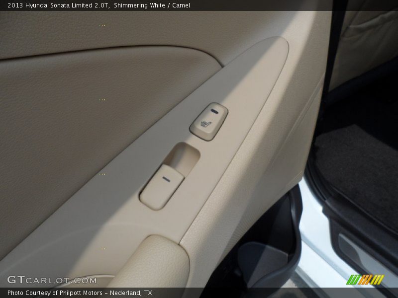Shimmering White / Camel 2013 Hyundai Sonata Limited 2.0T