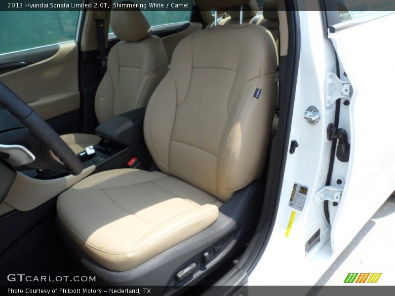 Shimmering White / Camel 2013 Hyundai Sonata Limited 2.0T