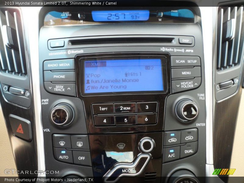 Controls of 2013 Sonata Limited 2.0T