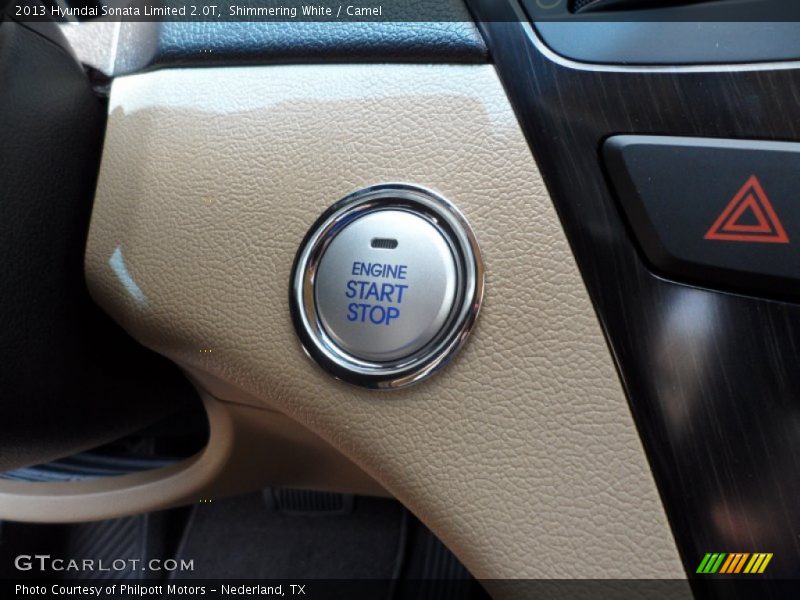 Shimmering White / Camel 2013 Hyundai Sonata Limited 2.0T