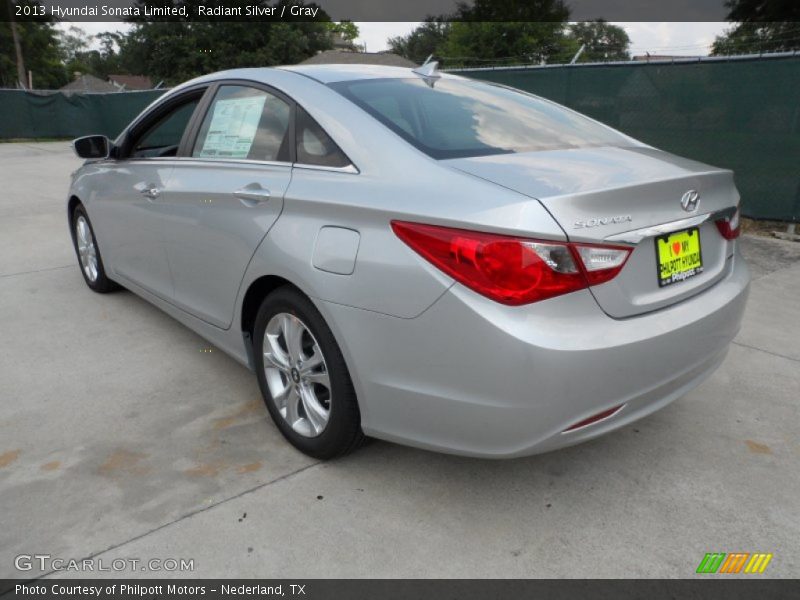 Radiant Silver / Gray 2013 Hyundai Sonata Limited