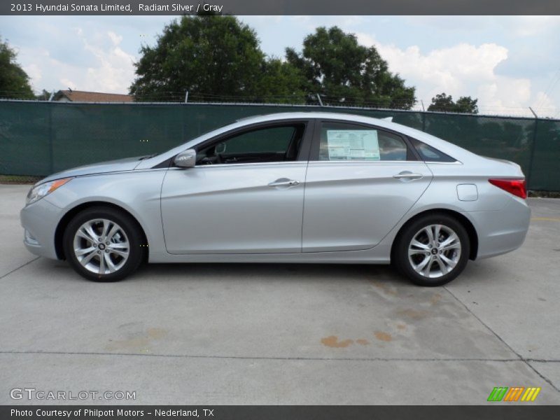 Radiant Silver / Gray 2013 Hyundai Sonata Limited