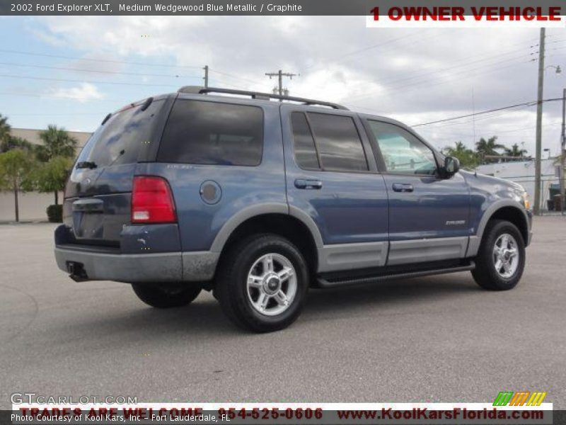 Medium Wedgewood Blue Metallic / Graphite 2002 Ford Explorer XLT