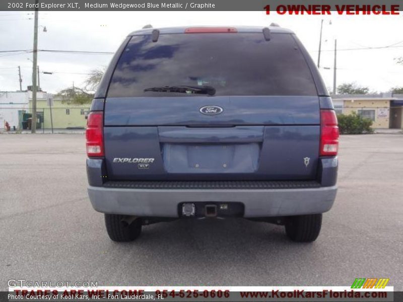 Medium Wedgewood Blue Metallic / Graphite 2002 Ford Explorer XLT