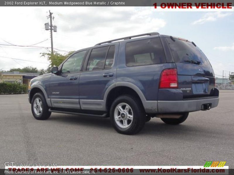 Medium Wedgewood Blue Metallic / Graphite 2002 Ford Explorer XLT