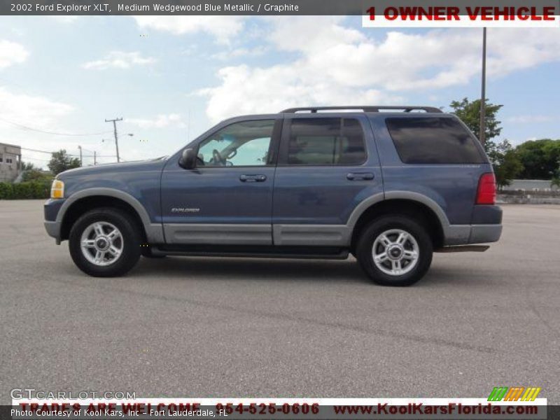Medium Wedgewood Blue Metallic / Graphite 2002 Ford Explorer XLT