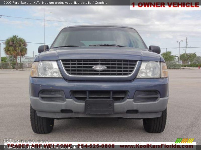 Medium Wedgewood Blue Metallic / Graphite 2002 Ford Explorer XLT