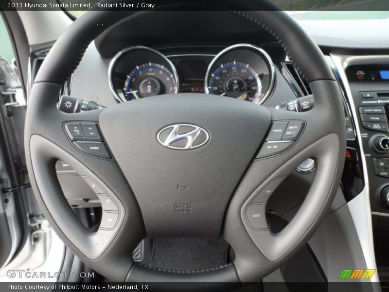 Radiant Silver / Gray 2013 Hyundai Sonata Limited