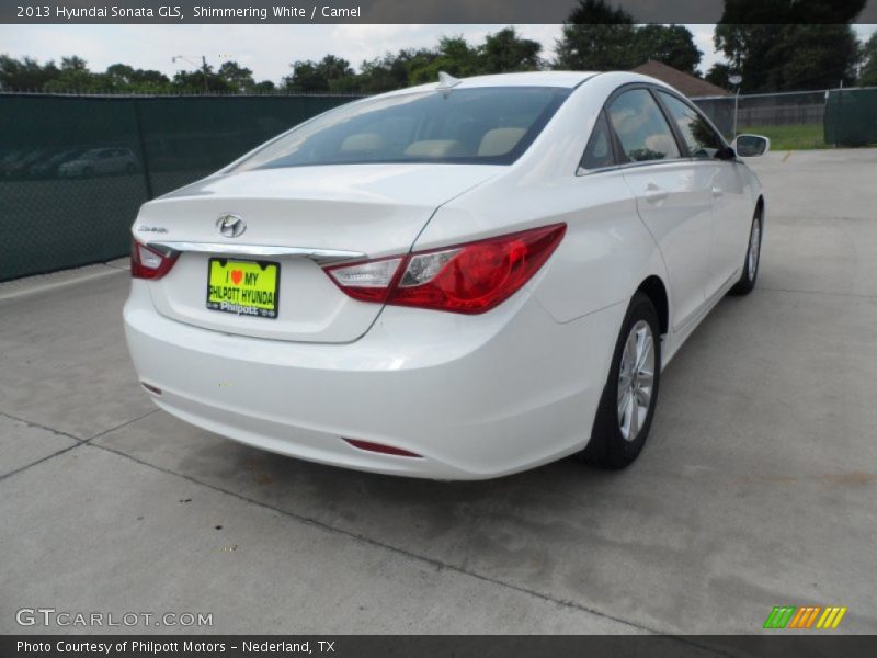 Shimmering White / Camel 2013 Hyundai Sonata GLS
