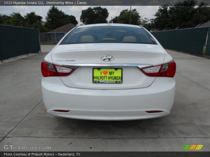 Shimmering White / Camel 2013 Hyundai Sonata GLS