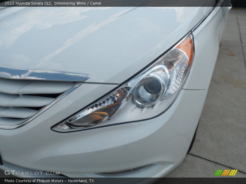 Shimmering White / Camel 2013 Hyundai Sonata GLS
