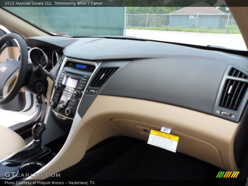 Shimmering White / Camel 2013 Hyundai Sonata GLS