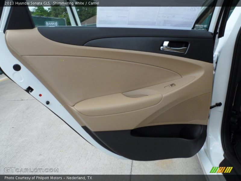 Shimmering White / Camel 2013 Hyundai Sonata GLS