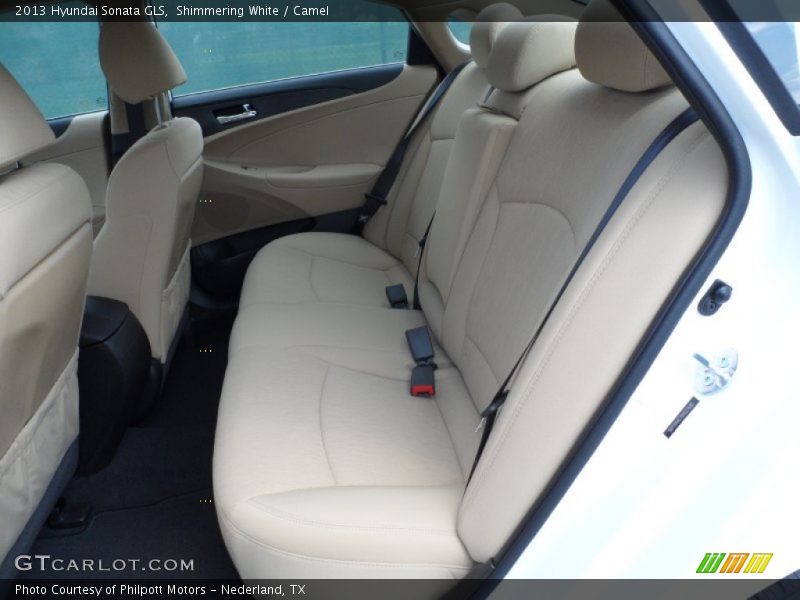 Shimmering White / Camel 2013 Hyundai Sonata GLS