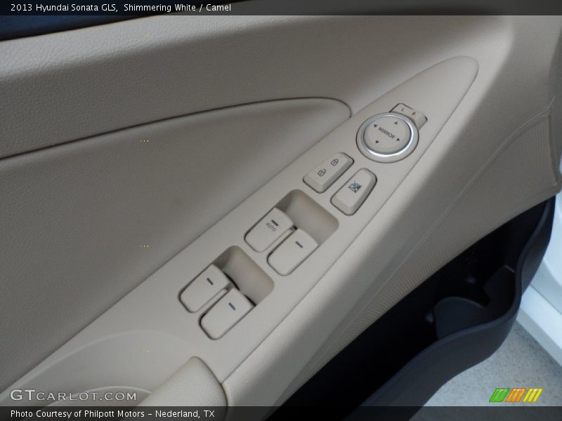 Shimmering White / Camel 2013 Hyundai Sonata GLS
