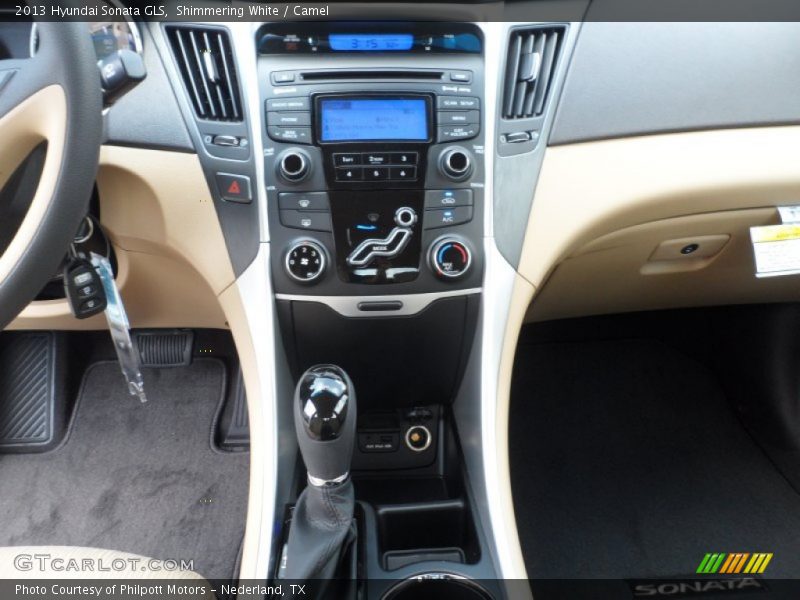 Shimmering White / Camel 2013 Hyundai Sonata GLS