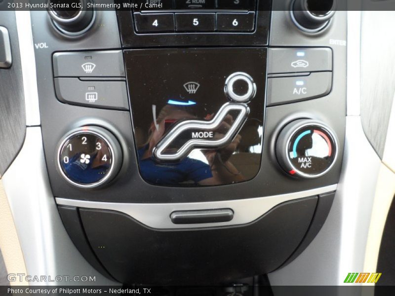 Shimmering White / Camel 2013 Hyundai Sonata GLS