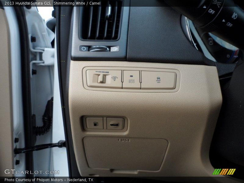 Shimmering White / Camel 2013 Hyundai Sonata GLS