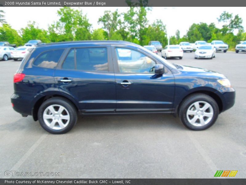 Deepwater Blue / Beige 2008 Hyundai Santa Fe Limited