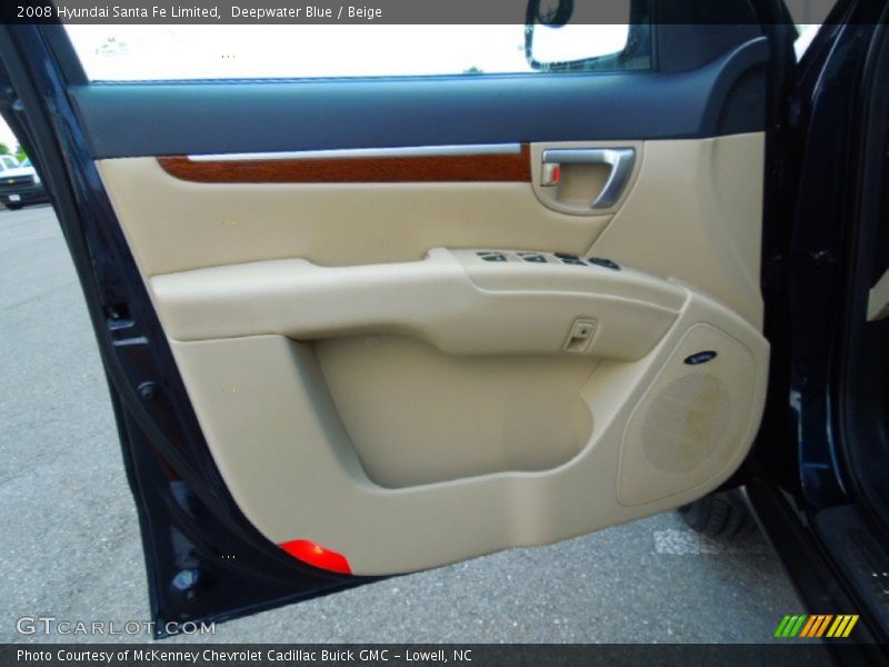 Deepwater Blue / Beige 2008 Hyundai Santa Fe Limited