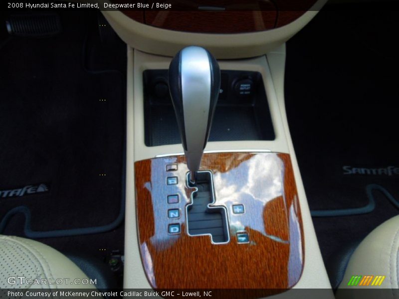 Deepwater Blue / Beige 2008 Hyundai Santa Fe Limited