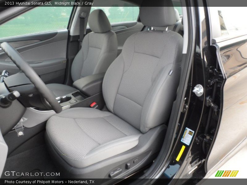 Midnight Black / Gray 2013 Hyundai Sonata GLS