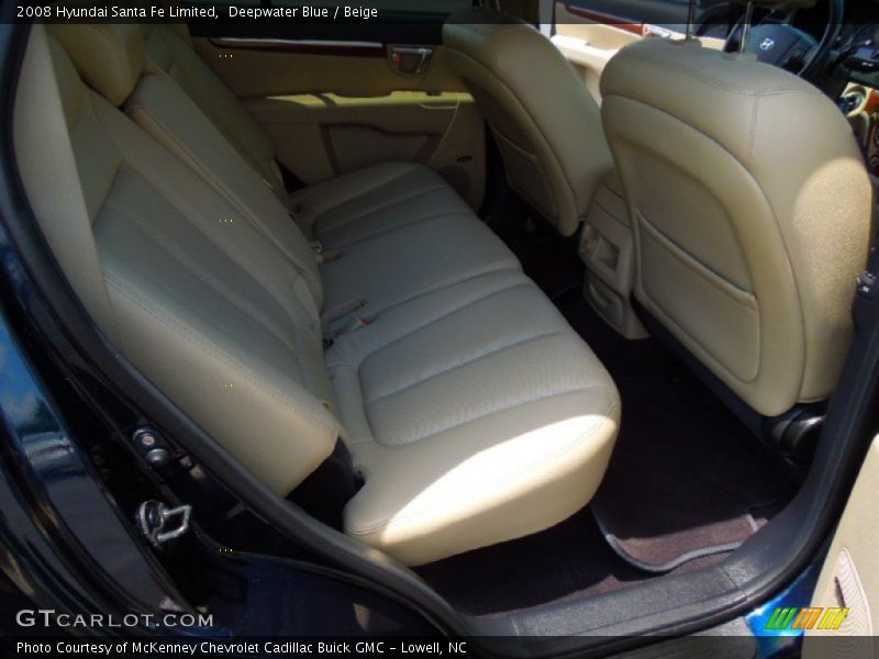 Deepwater Blue / Beige 2008 Hyundai Santa Fe Limited