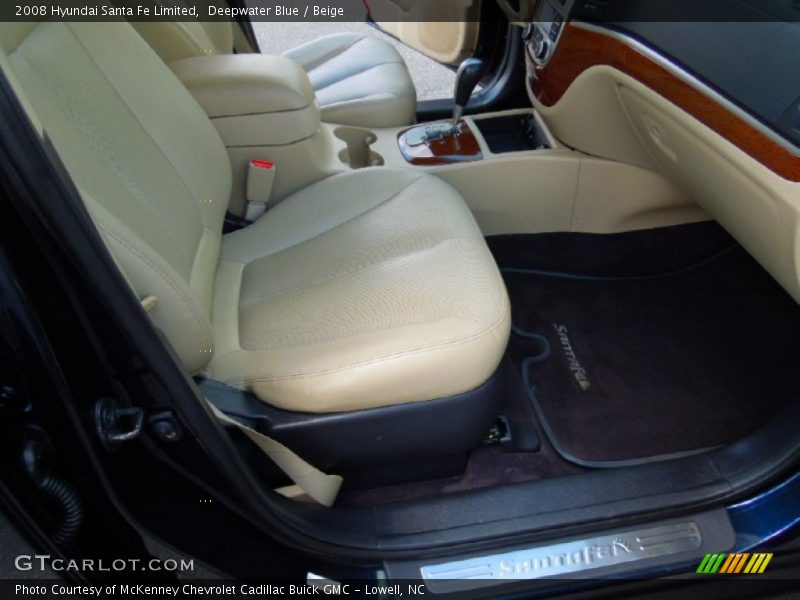 Deepwater Blue / Beige 2008 Hyundai Santa Fe Limited