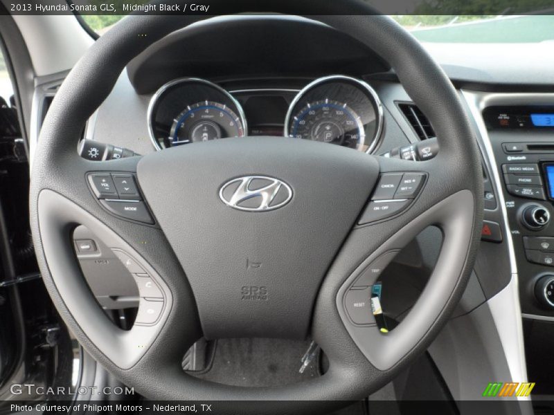 Midnight Black / Gray 2013 Hyundai Sonata GLS