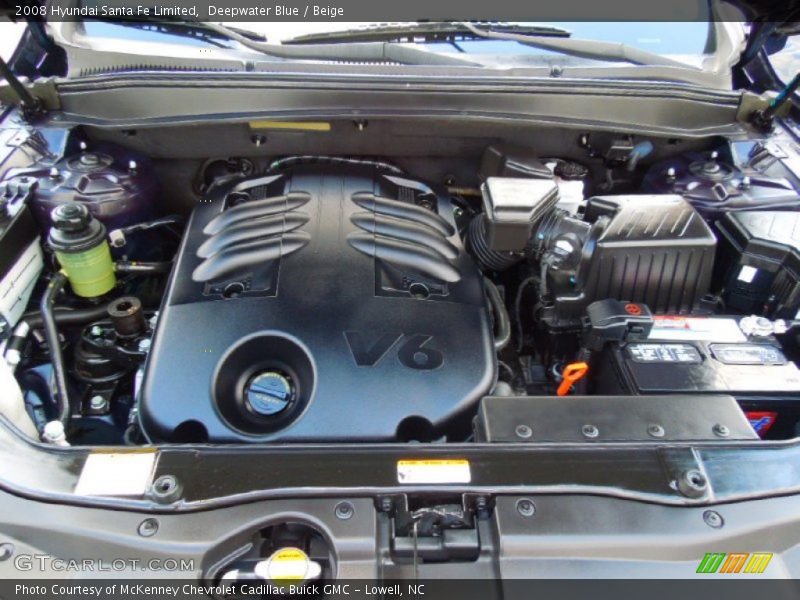 Deepwater Blue / Beige 2008 Hyundai Santa Fe Limited