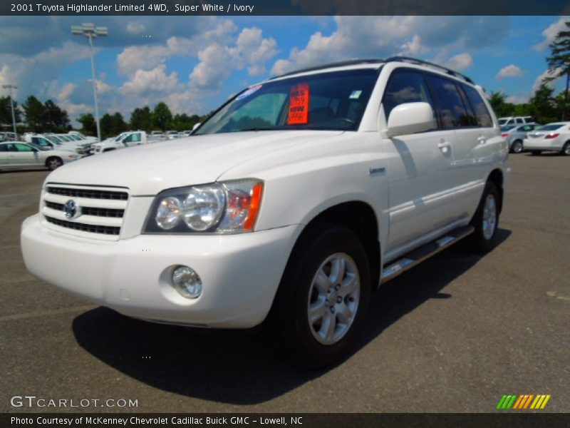 Super White / Ivory 2001 Toyota Highlander Limited 4WD