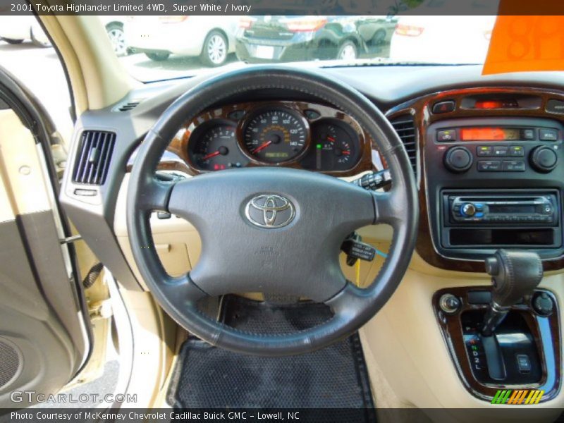 Super White / Ivory 2001 Toyota Highlander Limited 4WD
