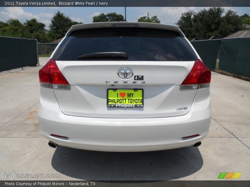 Blizzard White Pearl / Ivory 2012 Toyota Venza Limited