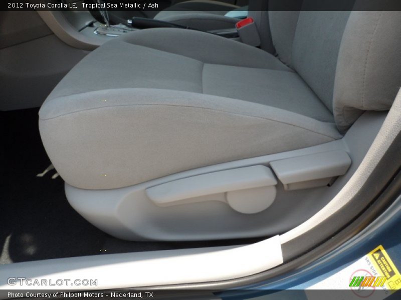 Front Seat of 2012 Corolla LE