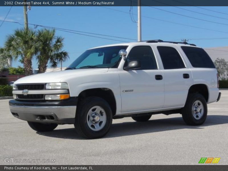 Summit White / Medium Gray/Neutral 2002 Chevrolet Tahoe 4x4
