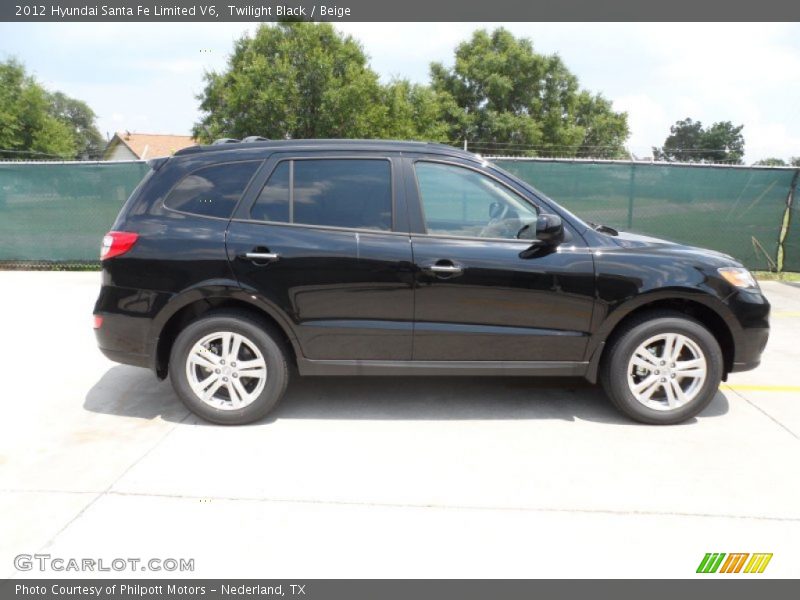 Twilight Black / Beige 2012 Hyundai Santa Fe Limited V6