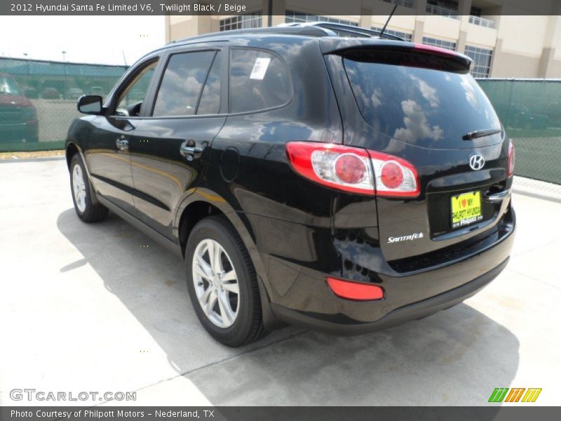 Twilight Black / Beige 2012 Hyundai Santa Fe Limited V6