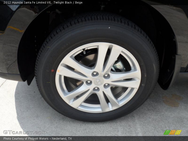 Twilight Black / Beige 2012 Hyundai Santa Fe Limited V6