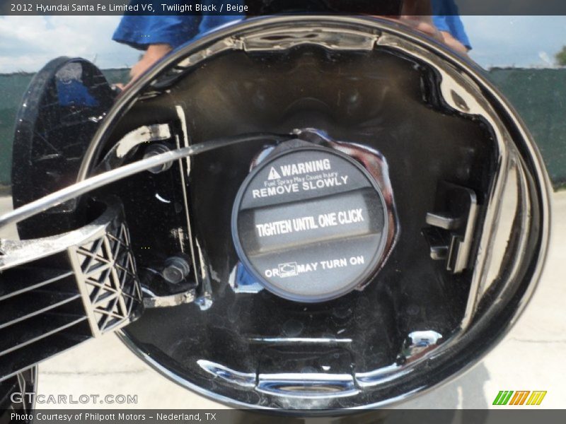 Twilight Black / Beige 2012 Hyundai Santa Fe Limited V6
