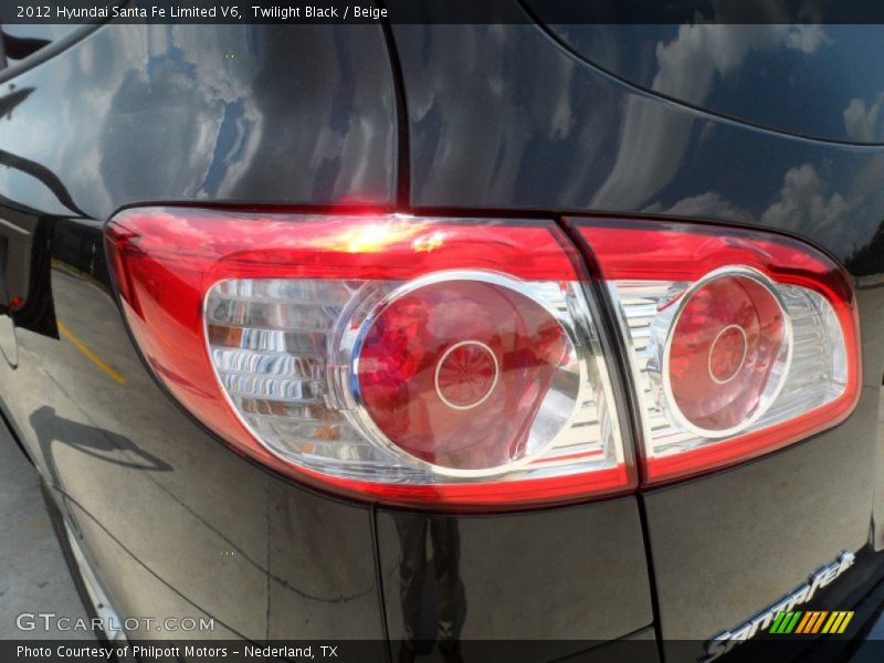 Twilight Black / Beige 2012 Hyundai Santa Fe Limited V6
