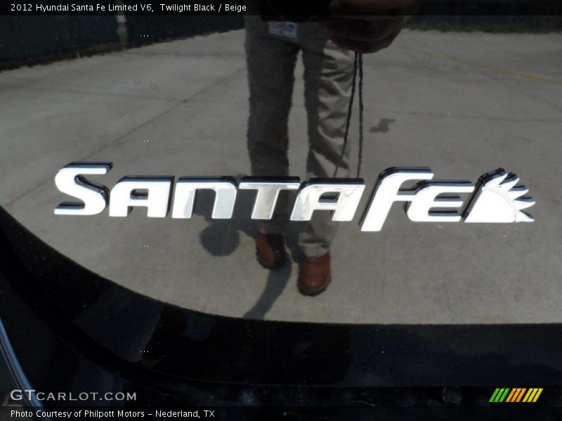 Twilight Black / Beige 2012 Hyundai Santa Fe Limited V6
