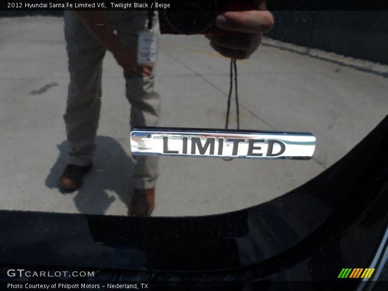Twilight Black / Beige 2012 Hyundai Santa Fe Limited V6