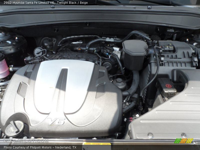 Twilight Black / Beige 2012 Hyundai Santa Fe Limited V6