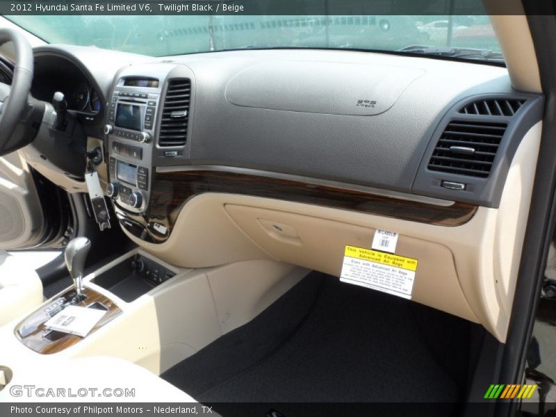 Twilight Black / Beige 2012 Hyundai Santa Fe Limited V6