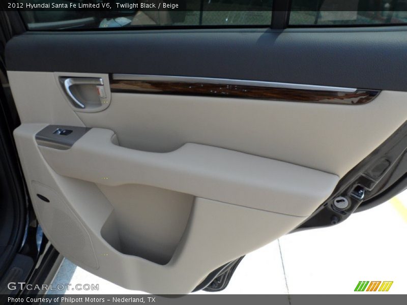 Twilight Black / Beige 2012 Hyundai Santa Fe Limited V6