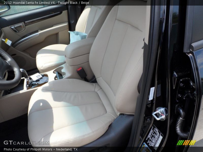 Twilight Black / Beige 2012 Hyundai Santa Fe Limited V6