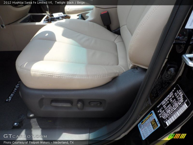 Twilight Black / Beige 2012 Hyundai Santa Fe Limited V6