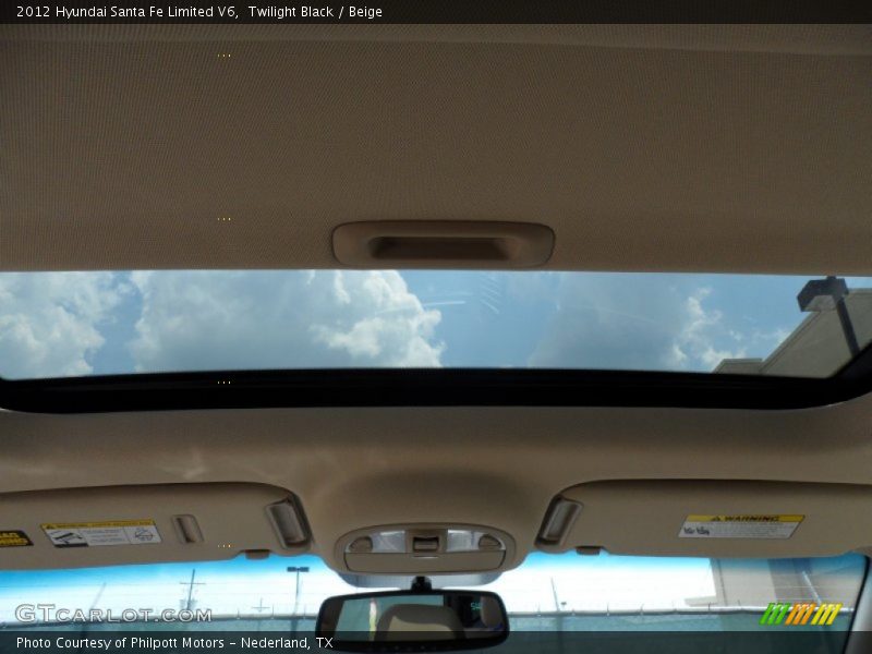 Twilight Black / Beige 2012 Hyundai Santa Fe Limited V6