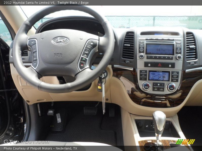 Twilight Black / Beige 2012 Hyundai Santa Fe Limited V6